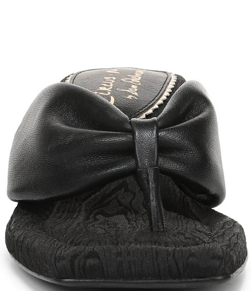 Circus NY by Sam Edelman Colette Leather Block Heel Thong Slide Sandals