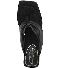 Circus NY by Sam Edelman Colette Leather Block Heel Thong Slide Sandals