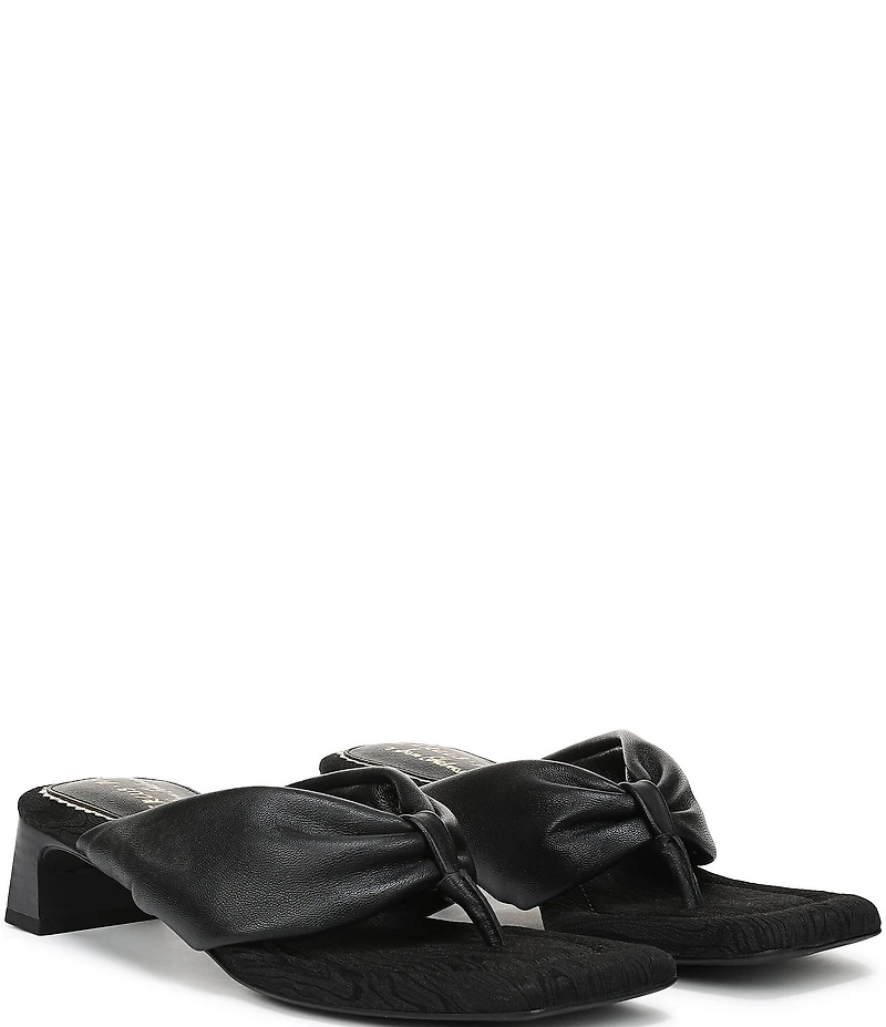 Circus NY by Sam Edelman Colette Leather Block Heel Thong Slide Sandals