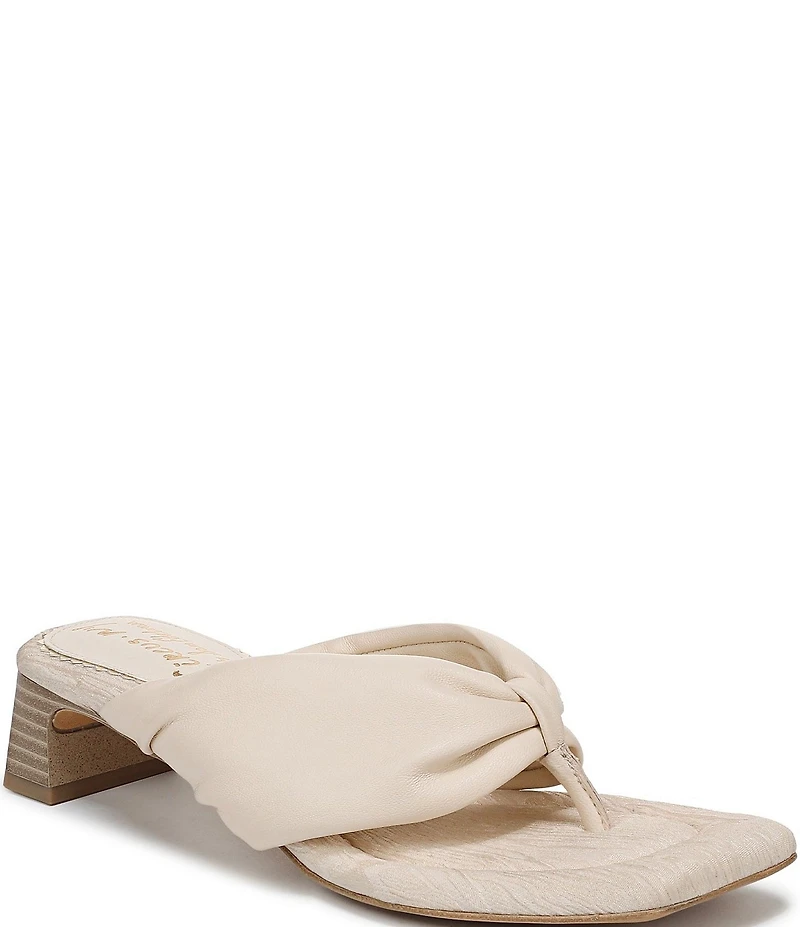 Circus NY by Sam Edelman Colette Leather Block Heel Thong Sandals