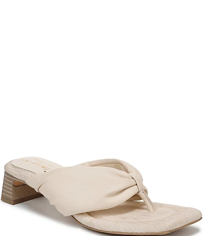 Circus NY by Sam Edelman Colette Leather Block Heel Thong Slide Sandals