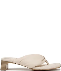 Circus NY by Sam Edelman Colette Leather Block Heel Thong Sandals