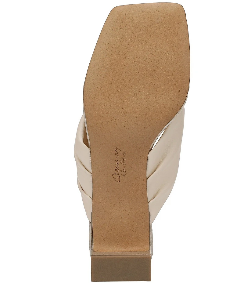 Circus NY by Sam Edelman Colette Leather Block Heel Thong Sandals