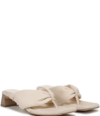 Circus NY by Sam Edelman Colette Leather Block Heel Thong Sandals
