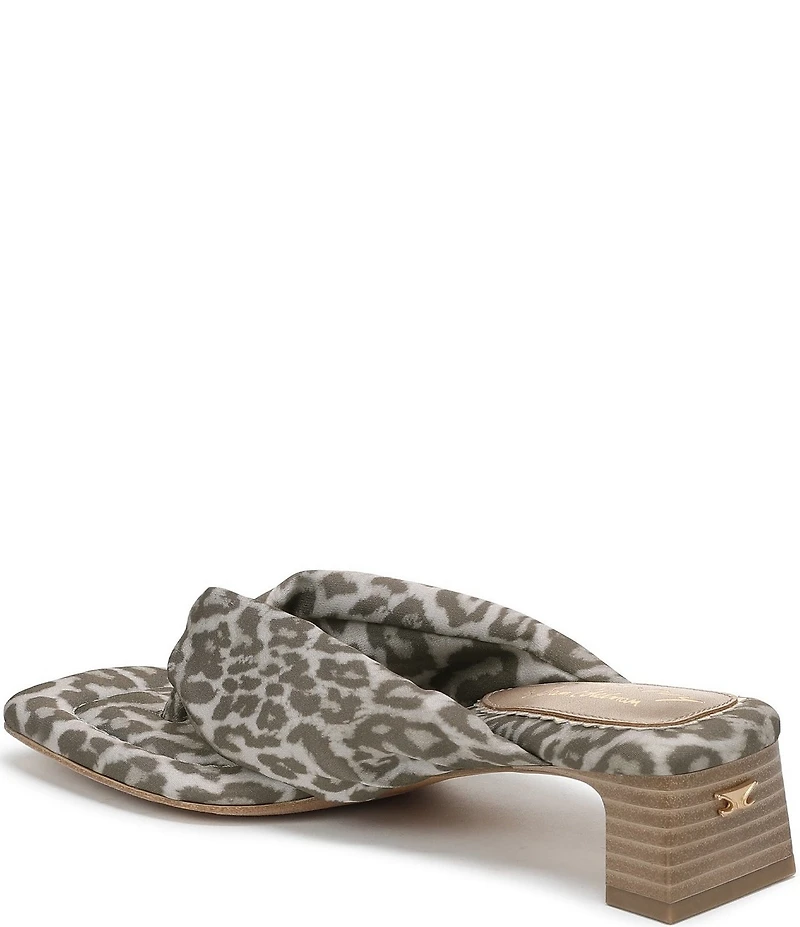 Circus NY by Sam Edelman Colette Leopard Thong Block Heel Slide Sandals