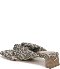 Circus NY by Sam Edelman Colette Leopard Thong Block Heel Slide Sandals