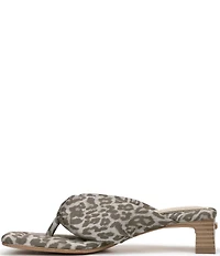 Circus NY by Sam Edelman Colette Leopard Thong Block Heel Slide Sandals