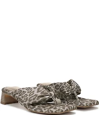 Circus NY by Sam Edelman Colette Leopard Thong Block Heel Slide Sandals