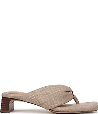 Circus NY by Sam Edelman Colette Plaid Fabric Block Heel Thong Slide Sandals