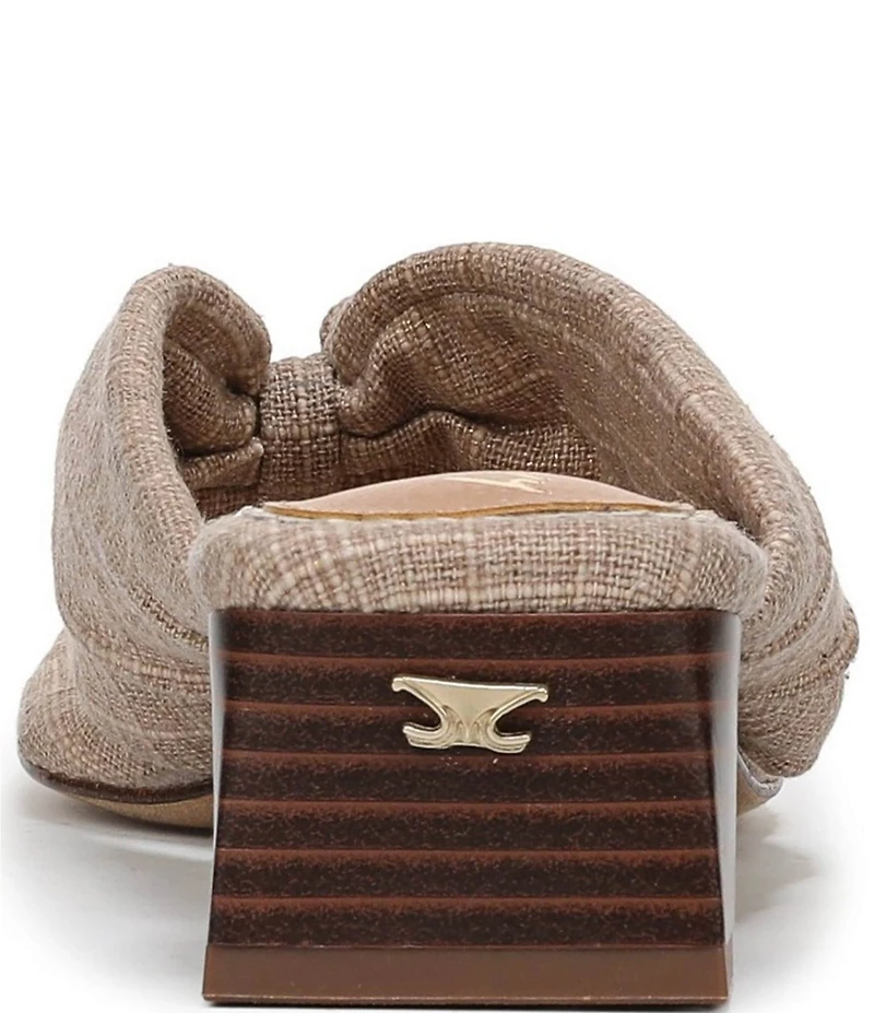 Circus NY by Sam Edelman Colette Plaid Fabric Block Heel Thong Slide Sandals