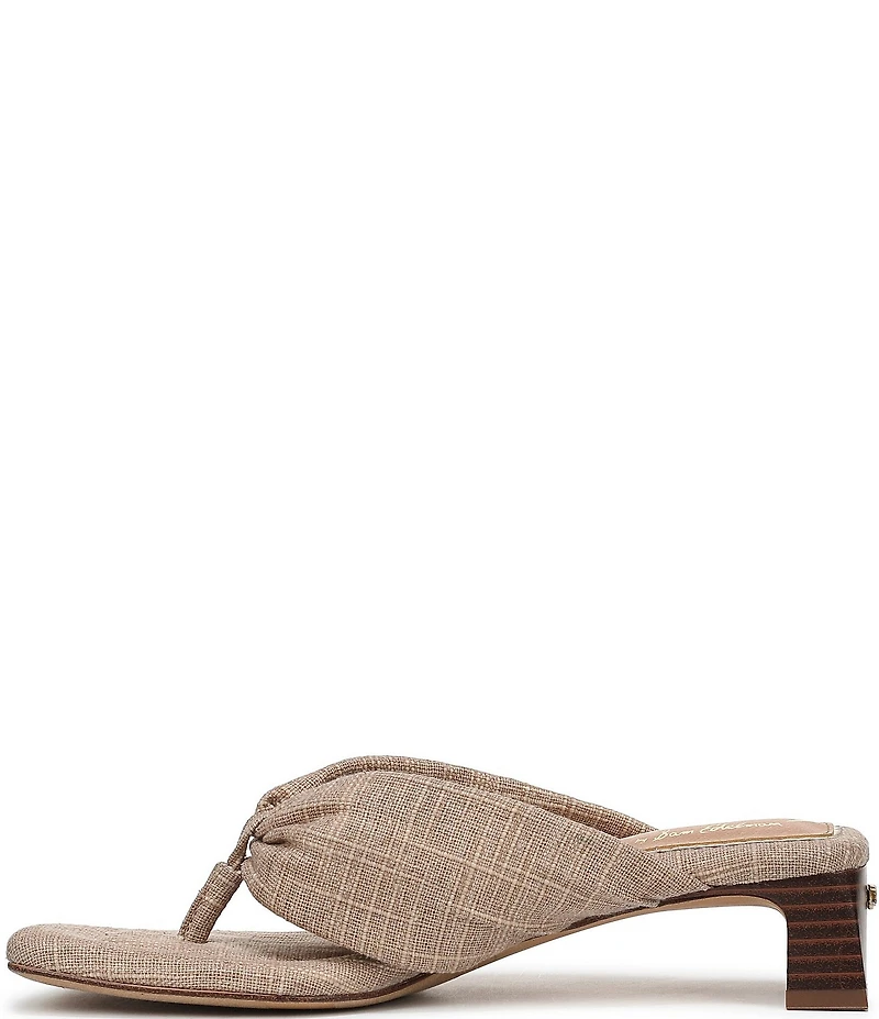 Circus NY by Sam Edelman Colette Plaid Fabric Block Heel Thong Slide Sandals