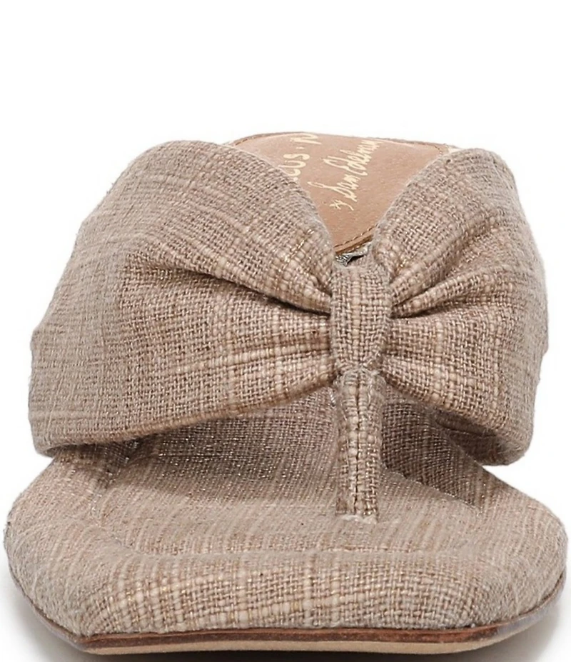 Circus NY by Sam Edelman Colette Plaid Fabric Block Heel Thong Slide Sandals