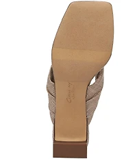 Circus NY by Sam Edelman Colette Plaid Fabric Block Heel Thong Slide Sandals