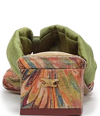 Circus NY by Sam Edelman Colette Silk Fabric Block Heel Thong Slide Sandals