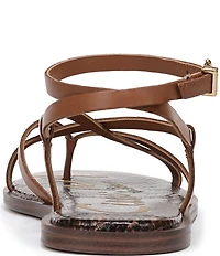 Circus NY by Sam Edelman Dakota Leather Ankle Wrap Thong Sandals