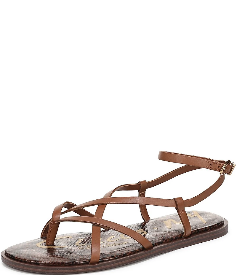 Circus NY by Sam Edelman Dakota Leather Ankle Wrap Thong Sandals