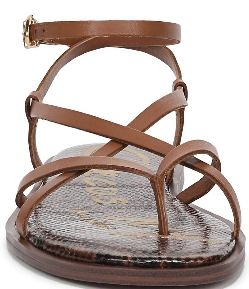 Circus NY by Sam Edelman Dakota Leather Ankle Wrap Thong Sandals