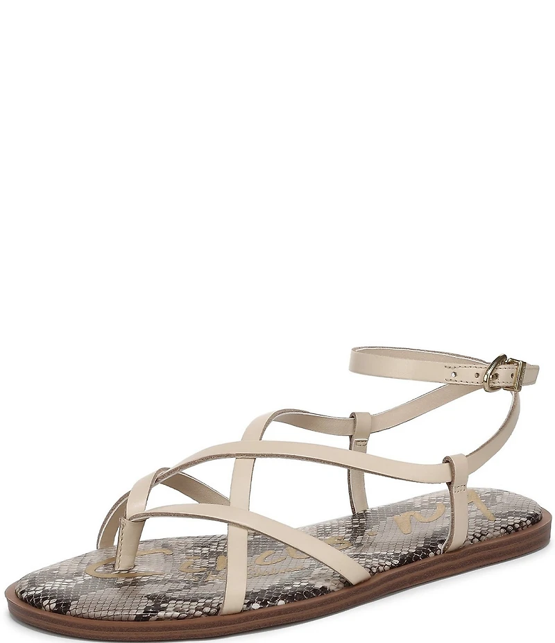 Circus NY by Sam Edelman Dakota Leather Ankle Wrap Thong Sandals