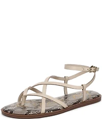 Circus NY by Sam Edelman Dakota Leather Ankle Wrap Thong Sandals