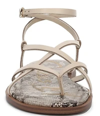 Circus NY by Sam Edelman Dakota Leather Ankle Wrap Thong Sandals