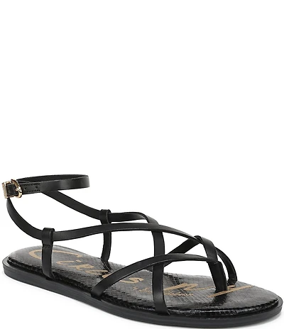 Circus NY by Sam Edelman Dakota Leather Ankle Wrap Thong Sandals