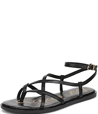 Circus NY by Sam Edelman Dakota Leather Ankle Wrap Thong Sandals