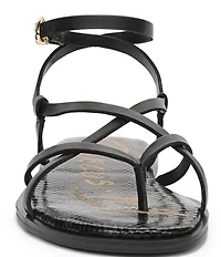 Circus NY by Sam Edelman Dakota Leather Ankle Wrap Thong Sandals