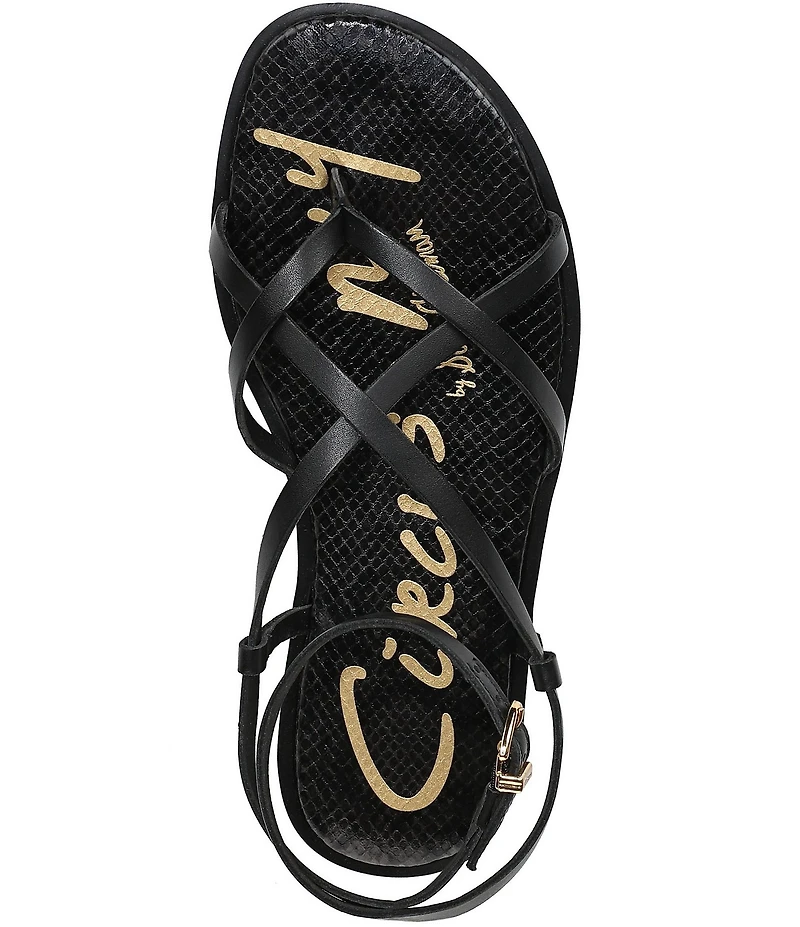 Circus NY by Sam Edelman Dakota Leather Ankle Wrap Thong Sandals