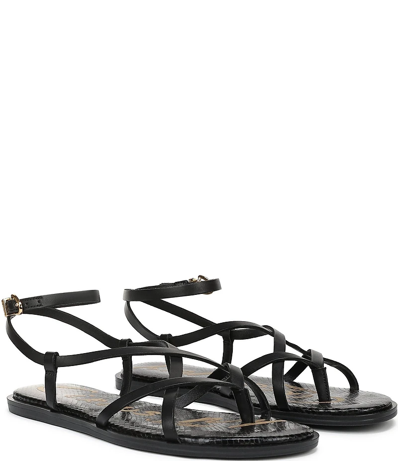 Circus NY by Sam Edelman Dakota Leather Ankle Wrap Thong Sandals