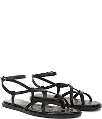 Circus NY by Sam Edelman Dakota Leather Ankle Wrap Thong Sandals