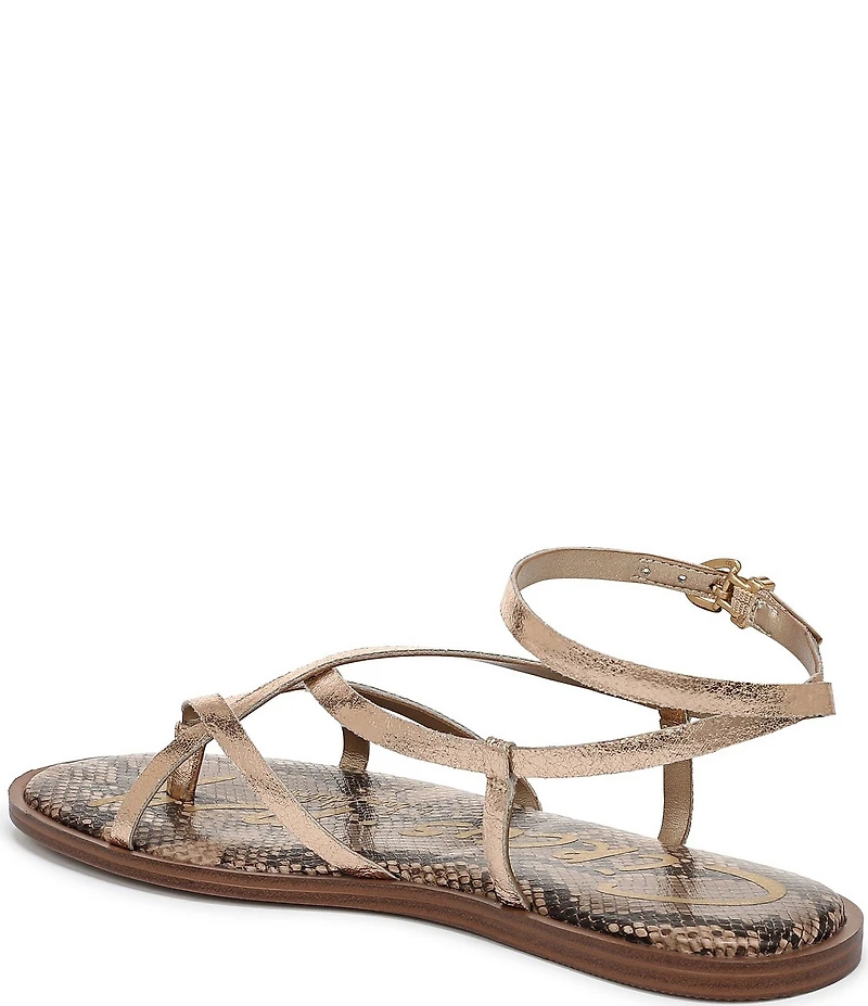 Circus NY by Sam Edelman Dakota Metallic Ankle Strap Thong Sandals