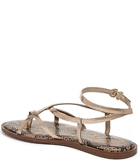 Circus NY by Sam Edelman Dakota Metallic Ankle Strap Thong Sandals