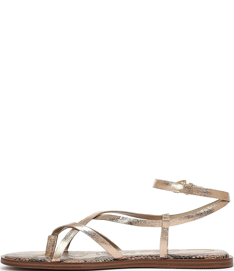 Circus NY by Sam Edelman Dakota Metallic Ankle Strap Thong Sandals