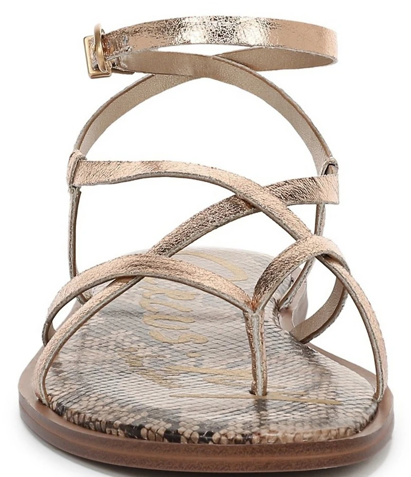 Circus NY by Sam Edelman Dakota Metallic Ankle Strap Thong Sandals