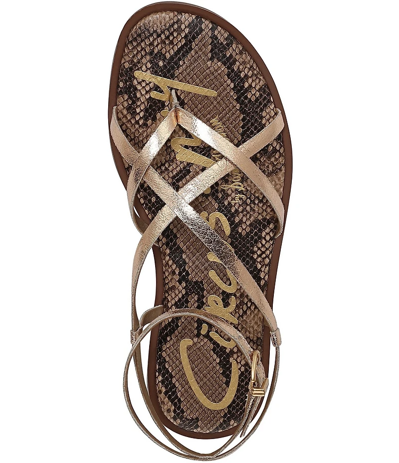 Circus NY by Sam Edelman Dakota Metallic Ankle Strap Thong Sandals