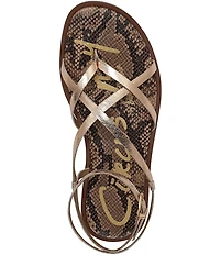 Circus NY by Sam Edelman Dakota Metallic Ankle Strap Thong Sandals