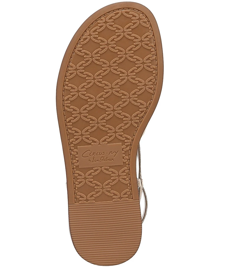 Circus NY by Sam Edelman Dakota Metallic Ankle Strap Thong Sandals