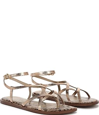 Circus NY by Sam Edelman Dakota Metallic Ankle Strap Thong Sandals