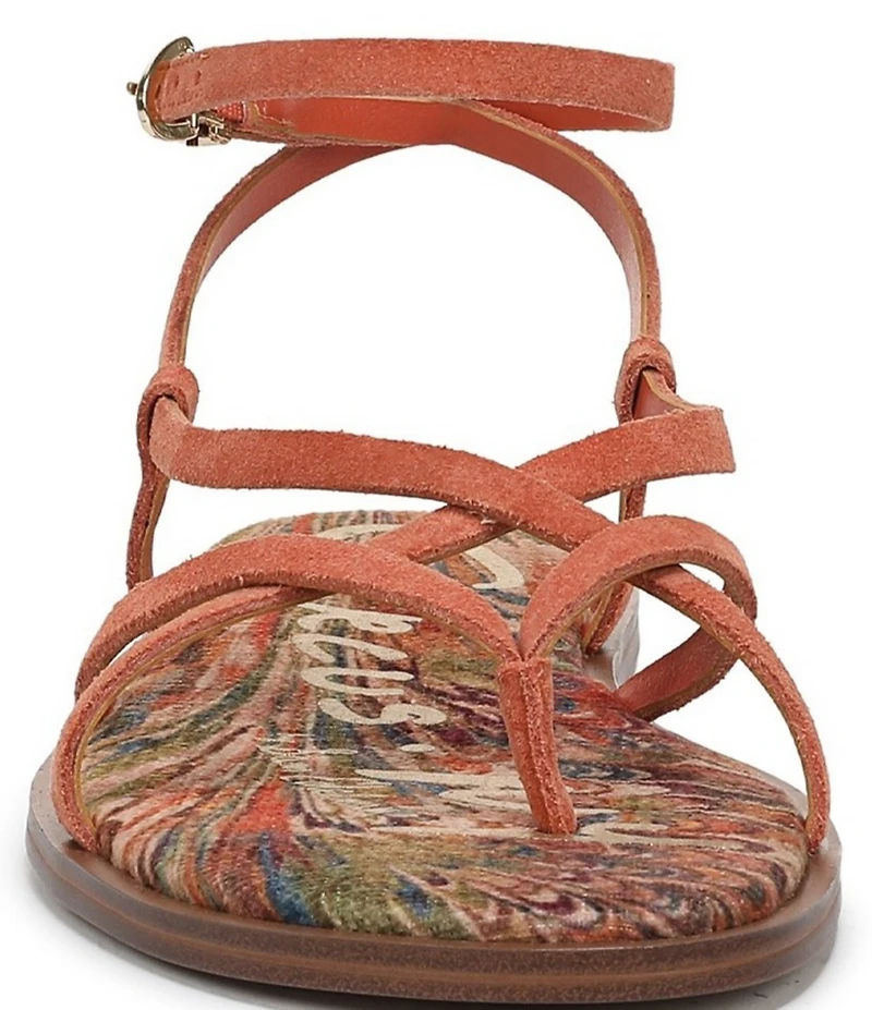 Circus NY by Sam Edelman Dakota Suede Ankle Strap Thong Sandals