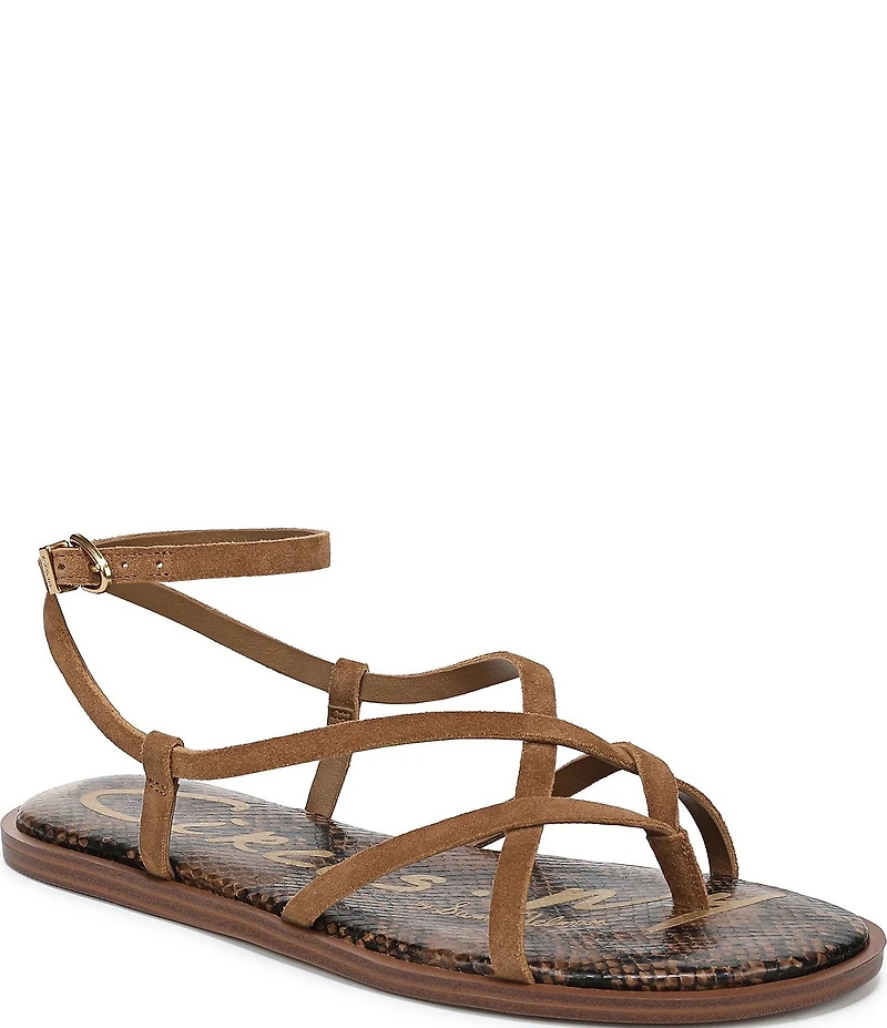 Circus NY by Sam Edelman Dakota Suede Ankle Wrap Thong Sandals