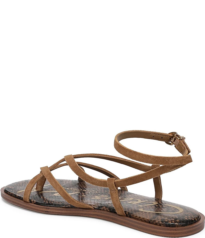 Circus NY by Sam Edelman Dakota Suede Ankle Wrap Thong Sandals
