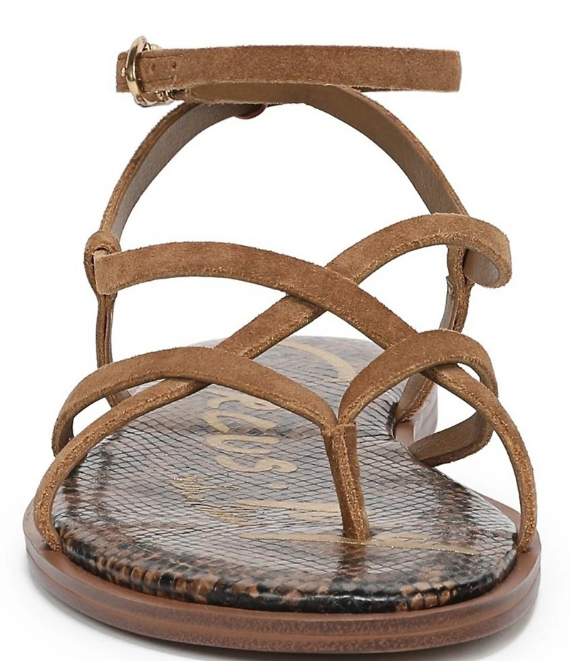 Circus NY by Sam Edelman Dakota Suede Ankle Wrap Thong Sandals