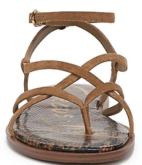 Circus NY by Sam Edelman Dakota Suede Ankle Wrap Thong Sandals