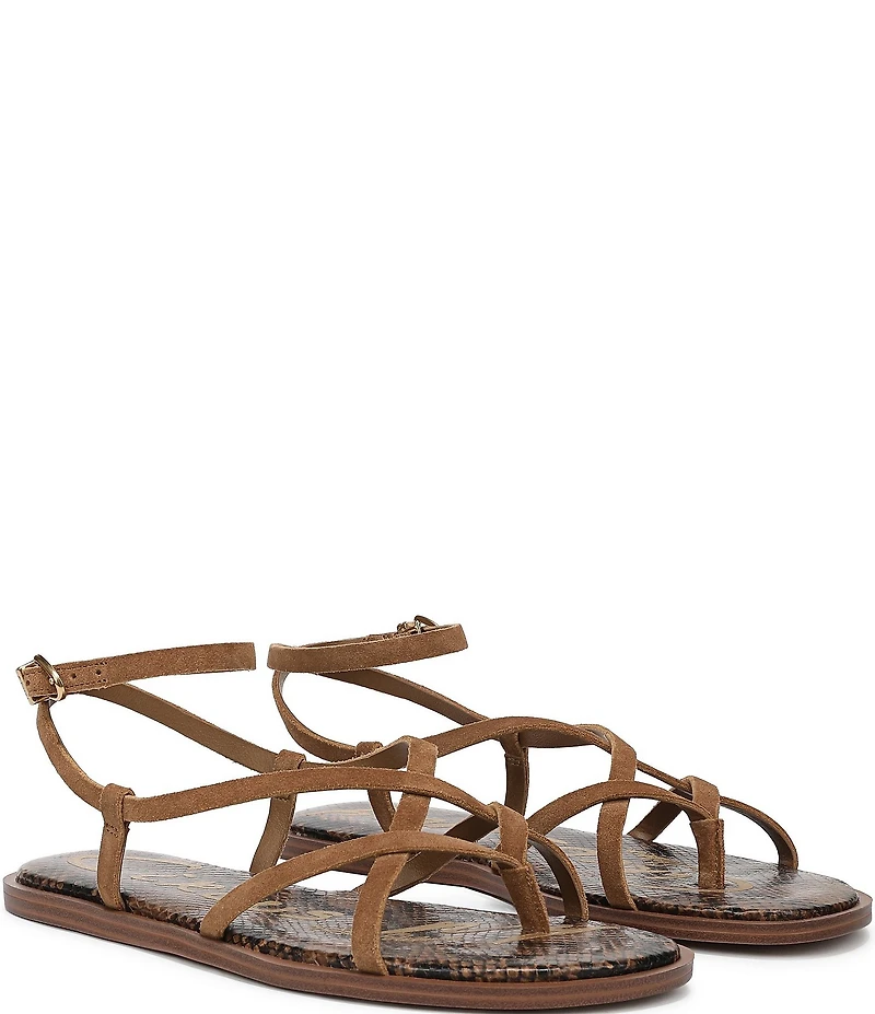 Circus NY by Sam Edelman Dakota Suede Ankle Wrap Thong Sandals