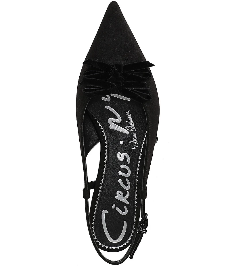 Circus NY by Sam Edelman Delanie Pointed Toe Bow Detail Dress Slingback Flats