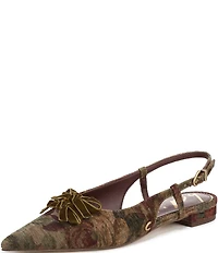 Circus NY by Sam Edelman Delanie Pointed Toe Heirloom Bow Detail Dress Slingback Flats