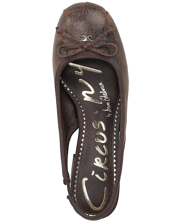Circus NY by Sam Edelman Diane Distressed Bow Slingback Ballet Pumps