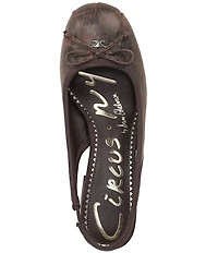 Circus NY by Sam Edelman Diane Distressed Bow Slingback Ballet Pumps