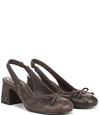 Circus NY by Sam Edelman Diane Distressed Bow Slingback Ballet Pumps