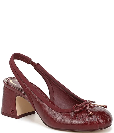 Circus NY by Sam Edelman Diane Glossy Bow Slingback Pumps